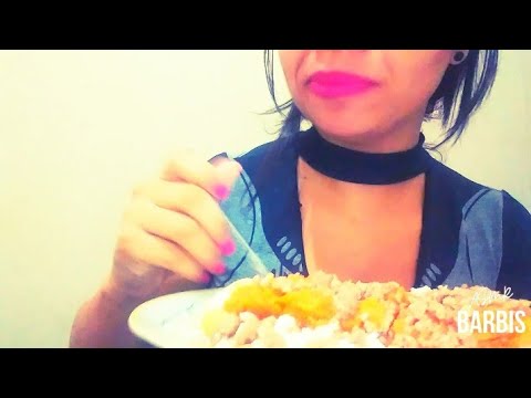 ASMR comendo arroz, feijão, polenta com abóbora moranga! 🤤 Mukbang eating food | Comida caseira