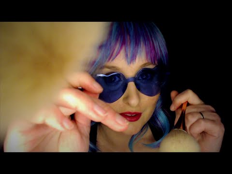 ASMR REVERB || "Relax, slow down, rest" || Face and towel brushing with mouth sounds and mic blowing