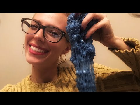ASMR playing with satisfying crunchy slime (whisper)