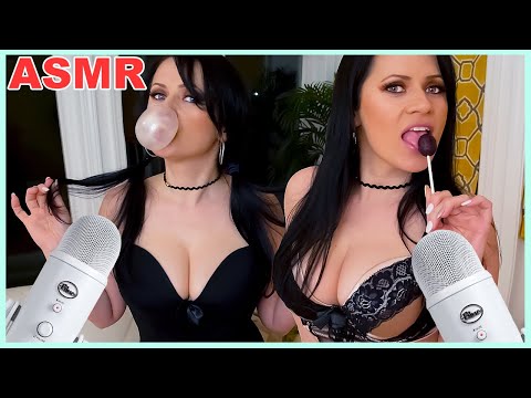 ASMR Wet Mouth Sounds Sucking Lollipops Chewing Bubble Gum Blowing Bubbles INTENSE Triggers | Anna 🍭