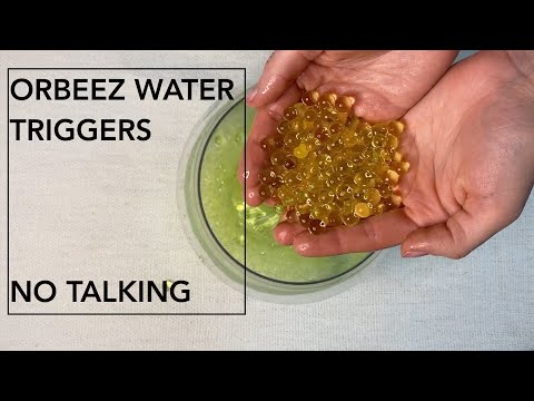 ASMR | Orbeez Water triggers with bath bomb carving and ice cubes - NO TALKING