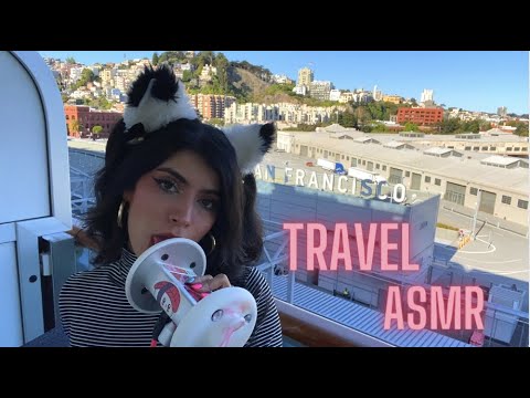 ASMR San Francisco Sea Kitty Ear NOMS | 🐱 Outdoor Public Sounds + BRUSHING