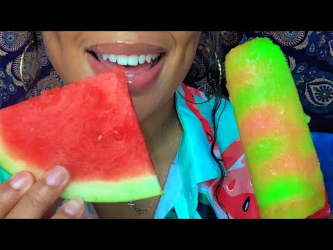 ASMR | Watermelon Foods 🍉 | Cotton Candy, Gummy Candy