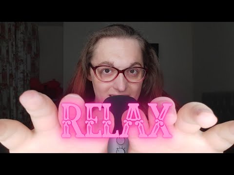ASMR Repeating 'Relax' (Hand Movements, Scratching, Plucking) ♡