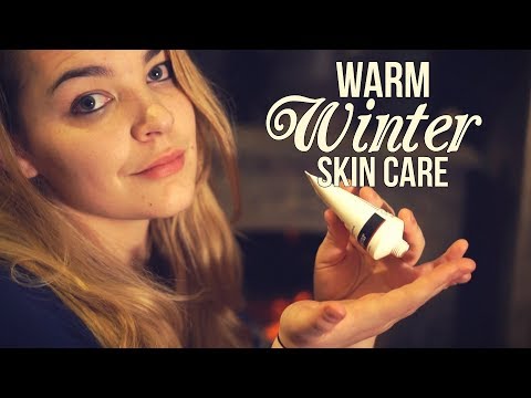 ASMR Warm Winter Skin Care | Fireside Relaxation in Bed [Binaural]