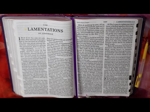 BIBLE READING LAMENTATIONS & PSALMS 18 ASMR MENTOS WATERMELON CHEWING GUM SOUNDS