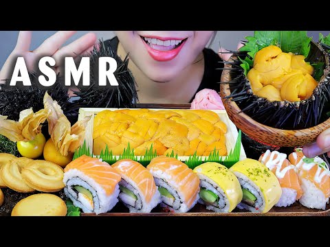 ASMR NHUM NHẬT BẢN - Hirayama Bafun Uni (Japanese sea urchin) and Sushi | LINH-ASMR