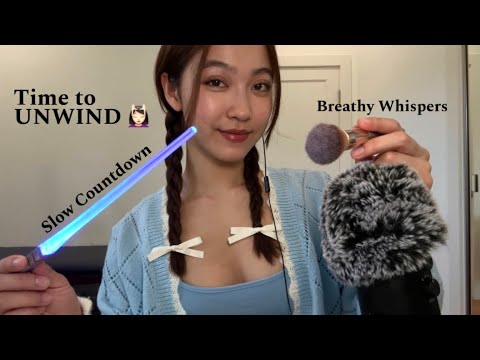 ASMR Let’s Unwind Together 💆🏻‍♀️ Breathy Slow Countdown, Comforting Affirmations, Sleep Hypnosis