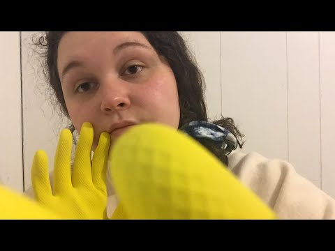 asmr- fast and aggressive hand sounds w/ gloves! (hand movements) 💛