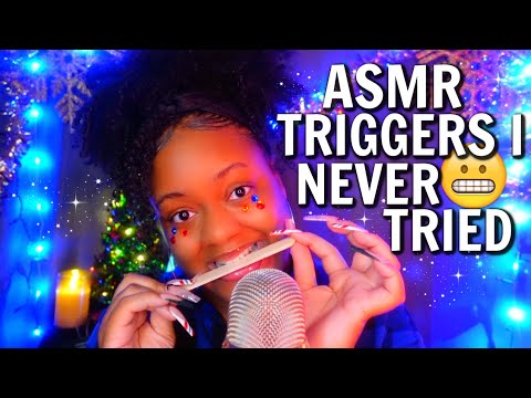 ASMR But With Triggers I've NEVER Tried Before...😬👀✨(NEW TRIGGERS FOR TINGLES♡✨)