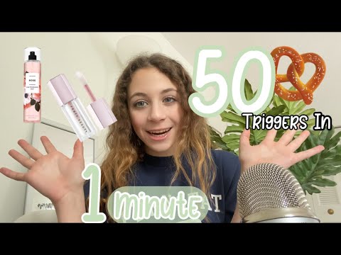 ASMR 50 Triggers in 1 minute!😴🪴🌸
