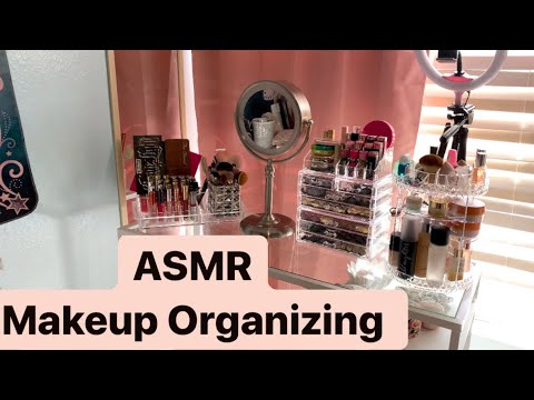 ASMR Makeup Organizing 💄(Soft Spoken)