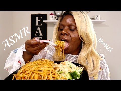 Trying Wide Noodles ASMR (Eating Sounds)