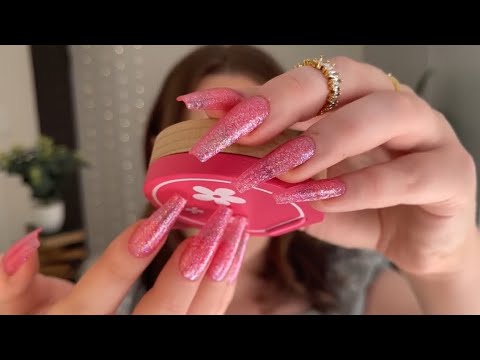 ASMR Fast Tapping on Pink Obects (no talking)