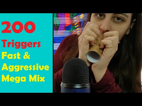 ASMR 200(!) Fast & Aggressive Triggers In 8 Minutes - 500 Subs Thank You Mega Mix!