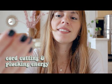 ASMR REIKI healing session for happiness 🌞 plucking negative energy, cord cutting and aura cleansing