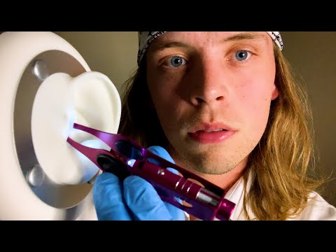 ASMR DEEP EAR CLEANING EXAM ✨ (up close, sensitive, whispering, ear to ear, doctor roleplay)