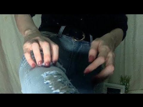 ASMR| Fabric sounds| shirt+jeans scratching| belt tapping| lofi