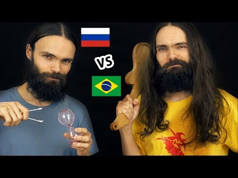 ASMR Russian Vs Brazilian Portuguese (Русский vs Português асмр) (Whispering + 20 triggers)