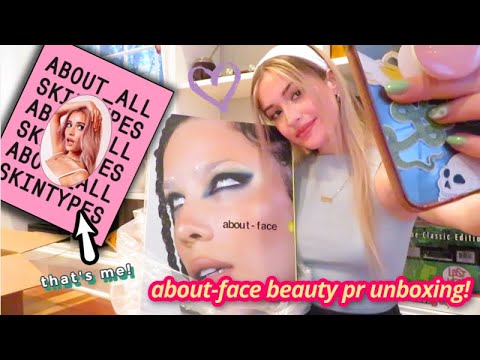 unboxing halsey's ABOUT-FACE BEAUTY pr box (+ first impressions)