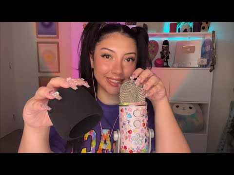 ASMR mic scratching w/ 3 covers + beeswax, hand movements, textured scratching 🦋 | Abby Jade’s CV