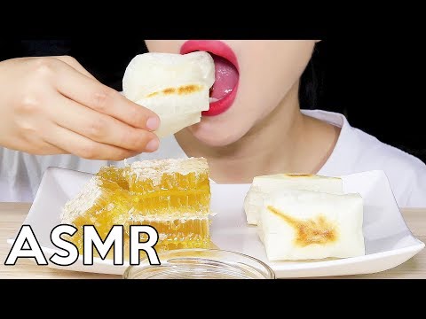 ASMR KIRIMOCHI & HONEYCOMB 키리모찌&벌집꿀 리얼사운드 먹방 Eating Sounds