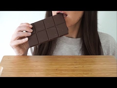 ASMR Eating Sounds: Mint Chocolate Block (No Talking)