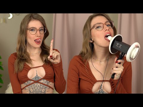 ASMR ~ Cream FILLED Mouth Sounds ~ Ear Licking