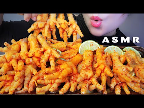 ASMR CHÂN GÀ LẮC RAU TIỀN VUA |  spicy and sour chicken feet , EATING SOUNDS | LINH-ASMR