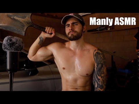 Manly ASMR - Masculine Trigger Assortment In The Garage - Male Soft Speaking