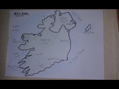 ASMR - Map of Ireland - Australian Accent - Chewing Gum & Describing in a Quiet Whisper