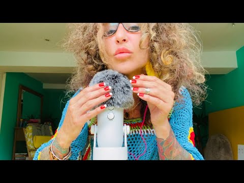 ASMR relaxing hugs, hand movements and whispered moments with my crazy big hair.  Update below