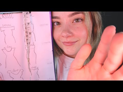 ASMR MEASURING YOU FOR YOUR WEDDING DRESS ROLEPLAY! Tracing, Quiet Sounds, Whispering