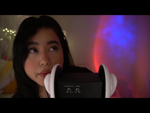 ASMR | 20 mins of inaudible whispers with echo for lost tingles 💙🎀 (mouth sounds 👄)
