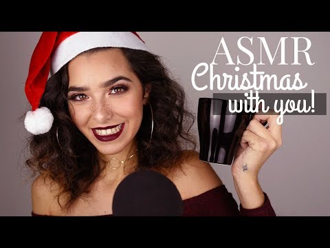 ASMR Christmas With You! (Doing your makeup, Eating chocolates, Tapping, Crinkly sounds...)