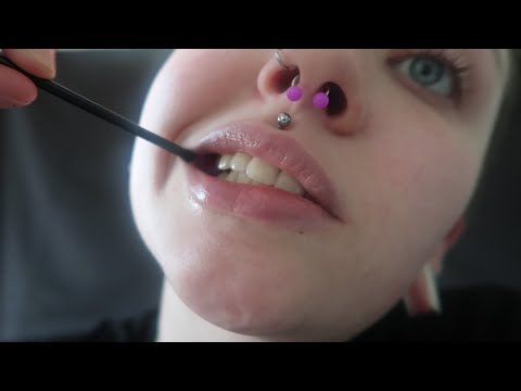 ASMR [Close Up] Spoolie Brush Nibbles & Kissing Your Face