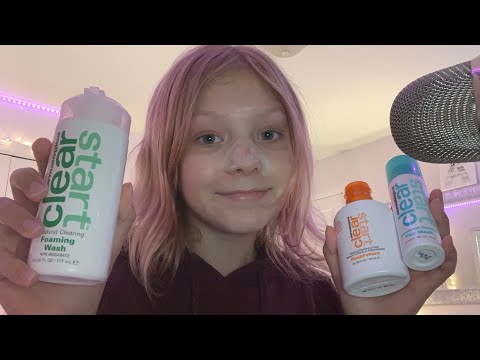 ASMR bubble sounds/skincare sounds | clear start products