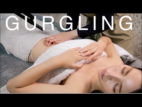 【ASMR】腸活☆お腹のマッサージ音⑤／Belly massage sounds,gurgling
