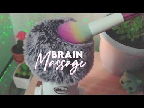 ASMR Brain Massage For Stress/Anxiety Relief [Fluffy Mic Brushing + Rubbing] | NO TALKING