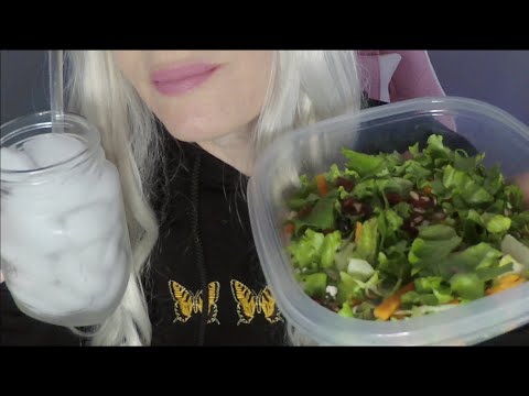 ASMR Eating A Salad | Woman Interviews You For Job at Cheap Charlie's | Whispered Role Play