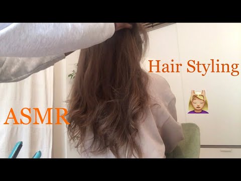 ASMR HAIR STYLING HAIR BRUSHING HAIR PLAY