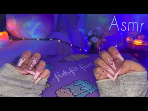 Asmr FabFitFun Unboxing 🍉 Cardboard Scratching & Tingly Long Nail Taps