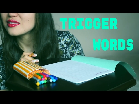 ASMR Relaxing Trigger Words Assortment Binaural - Speaking and Writing, Coloured Pens