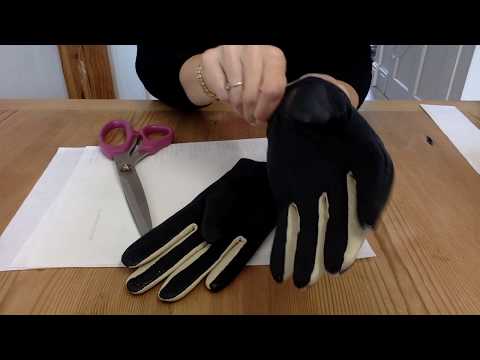 #leathergloves #ASMR Mummy Wears Leather Driving Gloves Scissors Snipping Sounds on Wood Relaxing