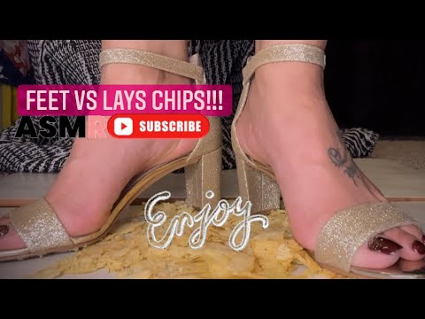 Heels vs Lays chips!!! ASMR!!!