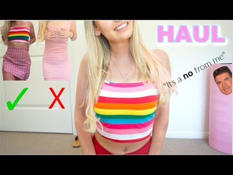 ASMR Summer Clothing Haul 🌈 (Fabric Sounds+Try On)