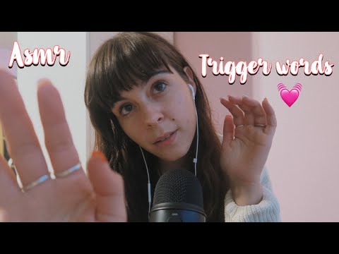 ASMR trigger words ear to ear cupped whispering in English and German ~ close whispers *very tingly*