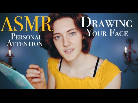 ASMR Drawing Your Face (Soft Spoken)