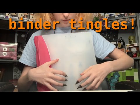 Tapping and scratching on binders ASMR | nail claws