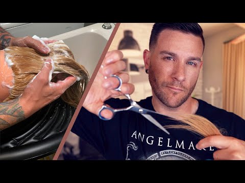 ASMR | Hairdresser Shampoo and Scissor Cut | Personal Attention Male Voice